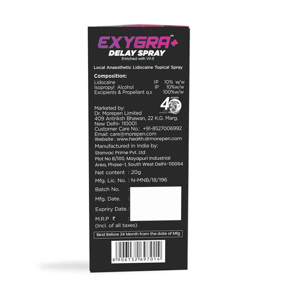 Dr. Morepen Exygra+ Strawberry Fragrance Delay Spray