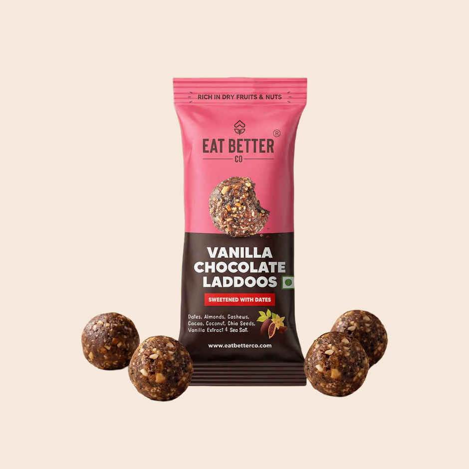Eat Better Co Vanilla & Chocolate Laddoos High Protein, Truly Natural
