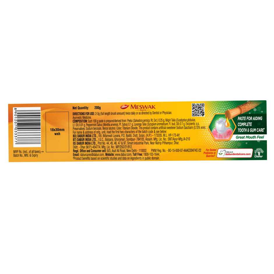 Dabur Meswak Pure Miswak Extract Toothpaste