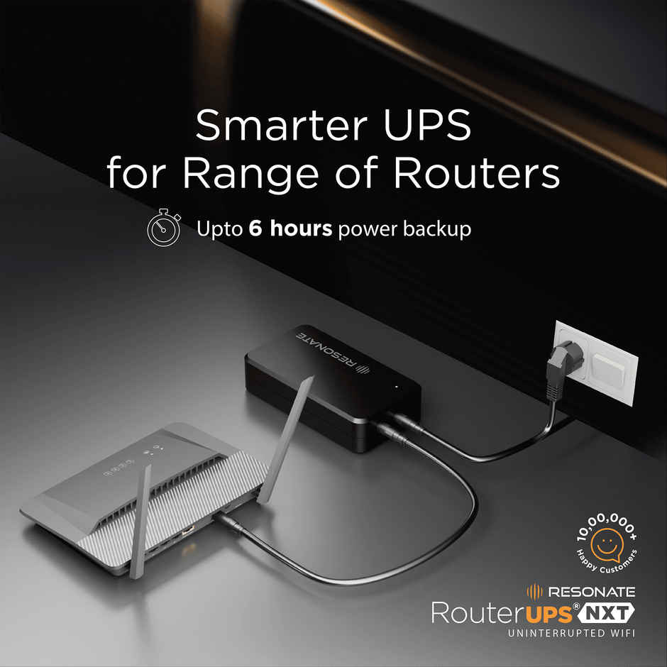 Resonate MiniUPS 12V3A, Upto 6 hours Backup - Nxt