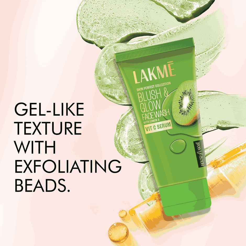Lakme Blush & Glow Kiwi Freshness Gel Face Wash With Kiwi Extracts