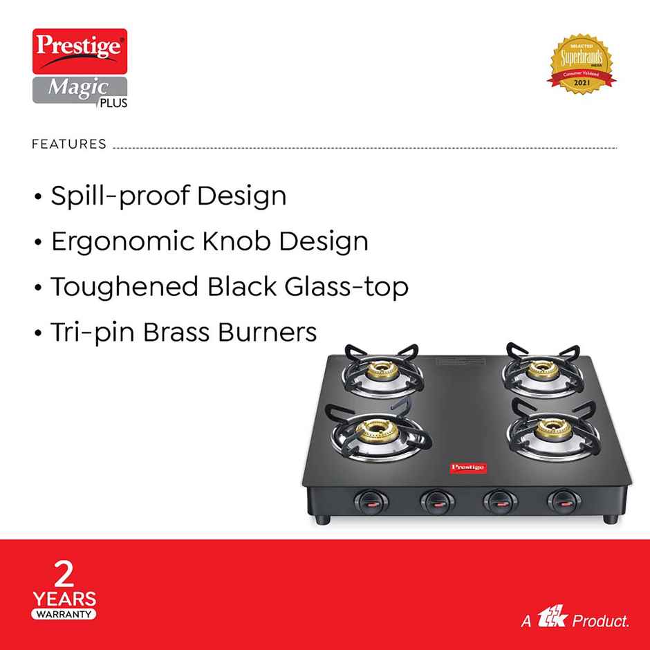 Prestige Magic Plus 4B Square Gas Stove