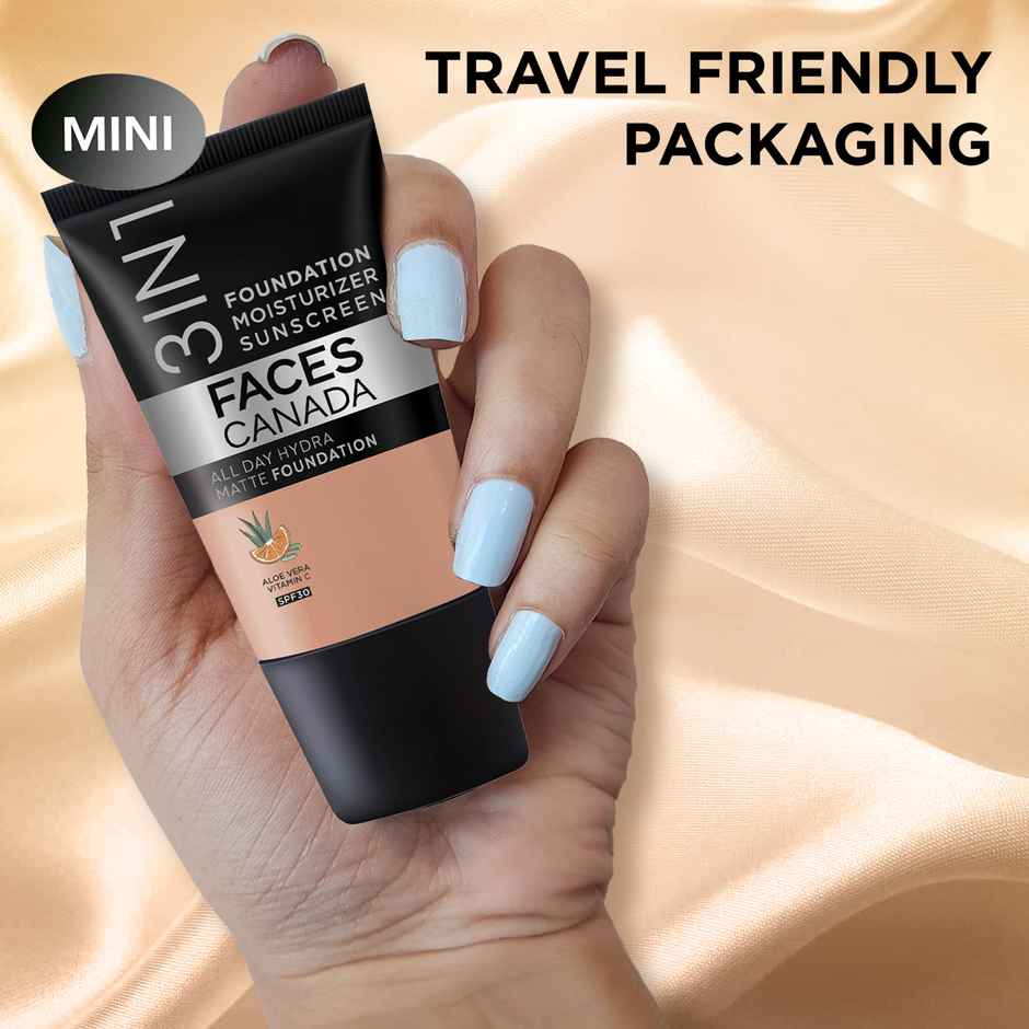 Faces Canada 3in1 All Day Hydra Matte Foundation + Moisturizer + SPF 30 | Warm Natural 021