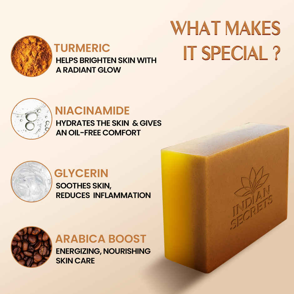 Kojic Acid & Saffron Detan Scrub Soap | Brightens Skin, Removes Tan, Dark Spots & Pigmentation