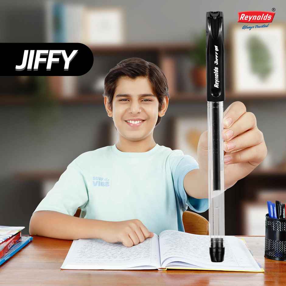 Reynolds Jiffy Gel Pen Set (5 Black Pens)