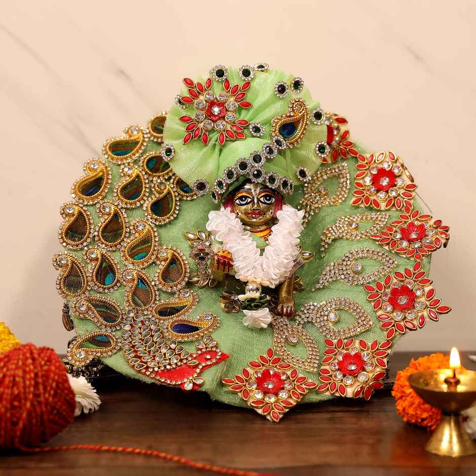 Pooja Mala - White | 4 inch | Mayyur