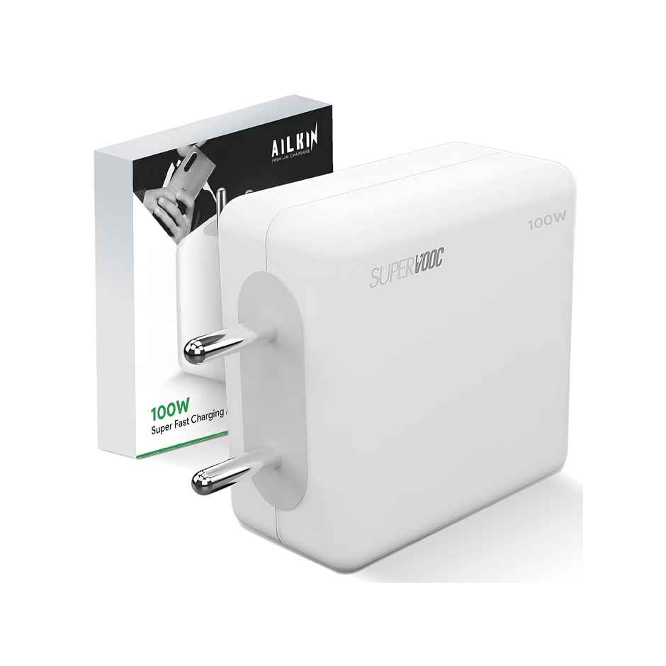 Ailkin SUPERVOOC 100W ULa Fast Charger Adaptor for OnePlus with True PD Charging Support (No Cable)