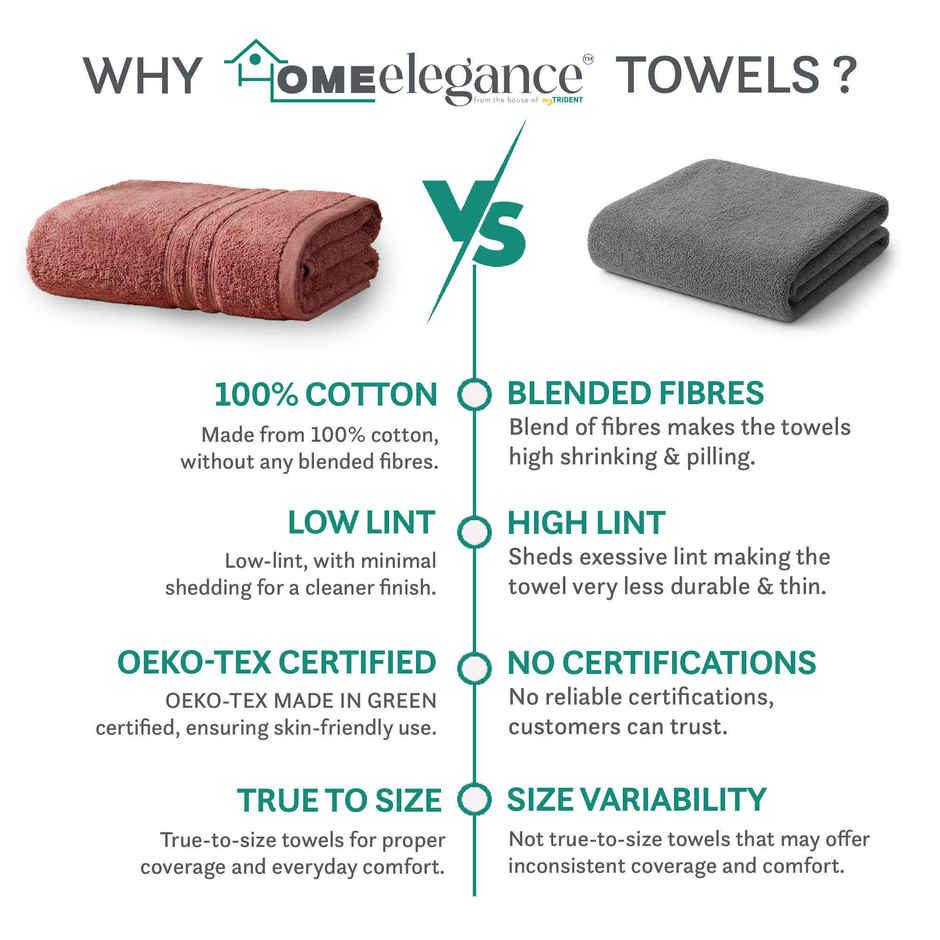Mytrident Comfort Living Cotton Bath Towel | Apple Red