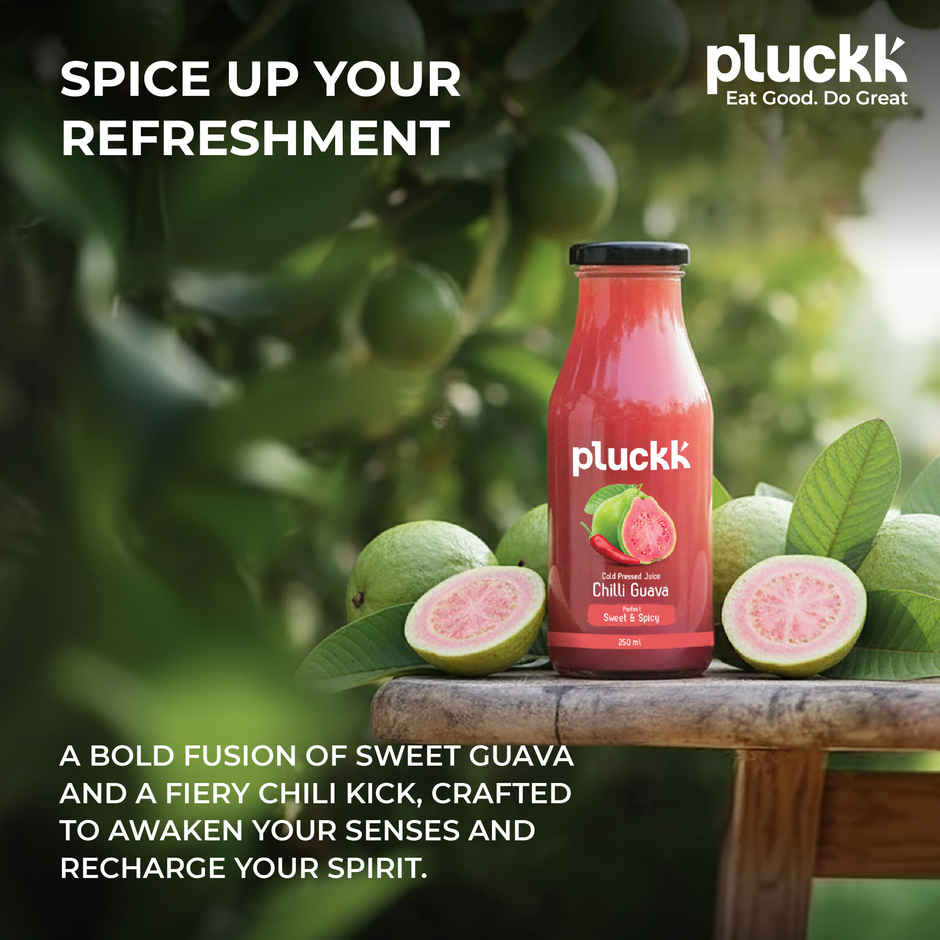 Pluckk Cold Pressed Extracted Guava Juice |No Preservatives | No Added Sugar