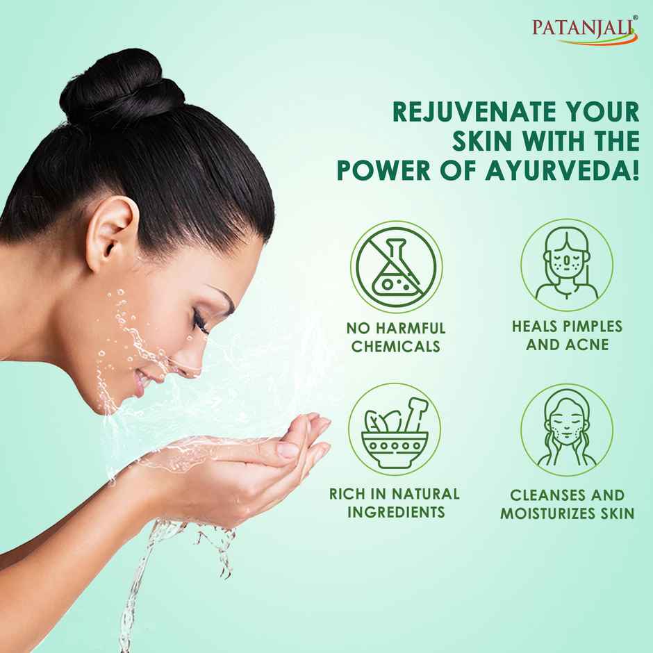 Patanjali Saundarya Neem Tulsi Face Wash Gentle Skin Cleansers