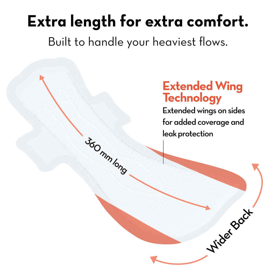 Plush Sanitary Pads + 2 Panty Liner | XXL | 10 pcs