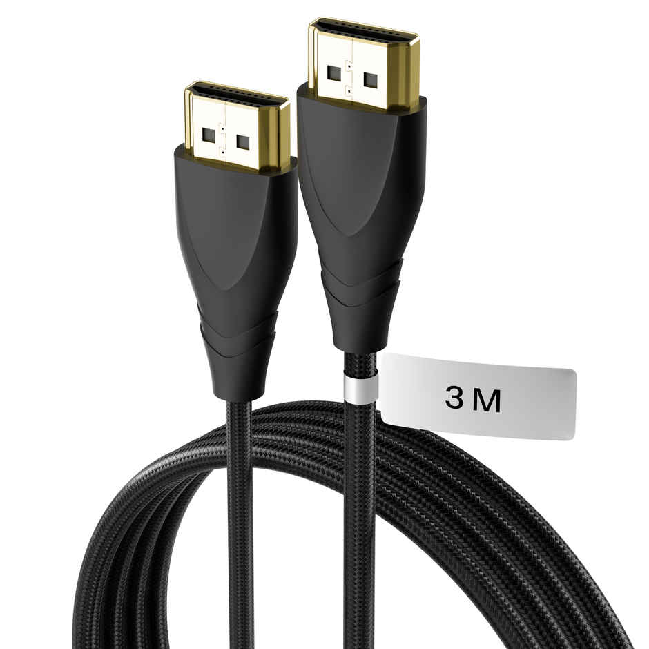 Ailkin HDMI Cable 2.1 | 3 M | 8K 60Hz, 4K 120Hz Ultra High Speed | Compatible HDMI Devices | Black
