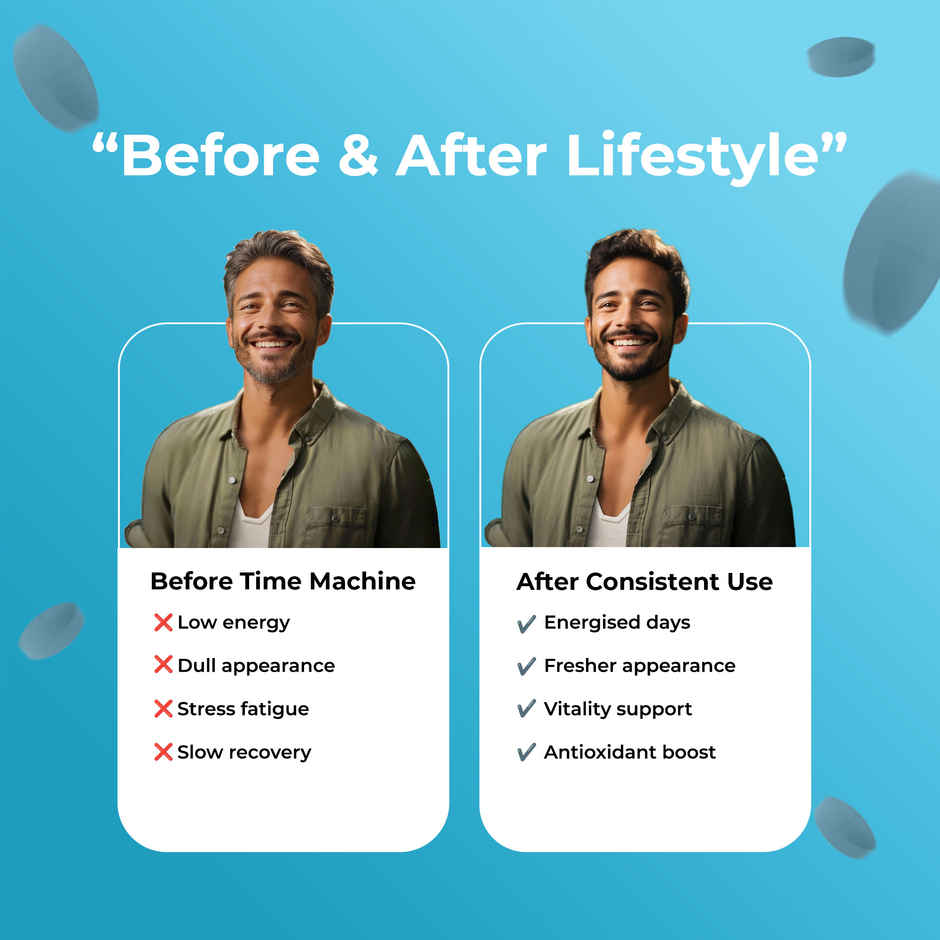 OYB Anti-Ageing Formula with CoQ10, Curcumin & Resveratrol | 30 Tablets | OYB Time-Machine