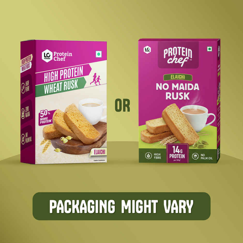 Protein Chef High Protein No Maida Premium Rusk (Elaichi Toast)