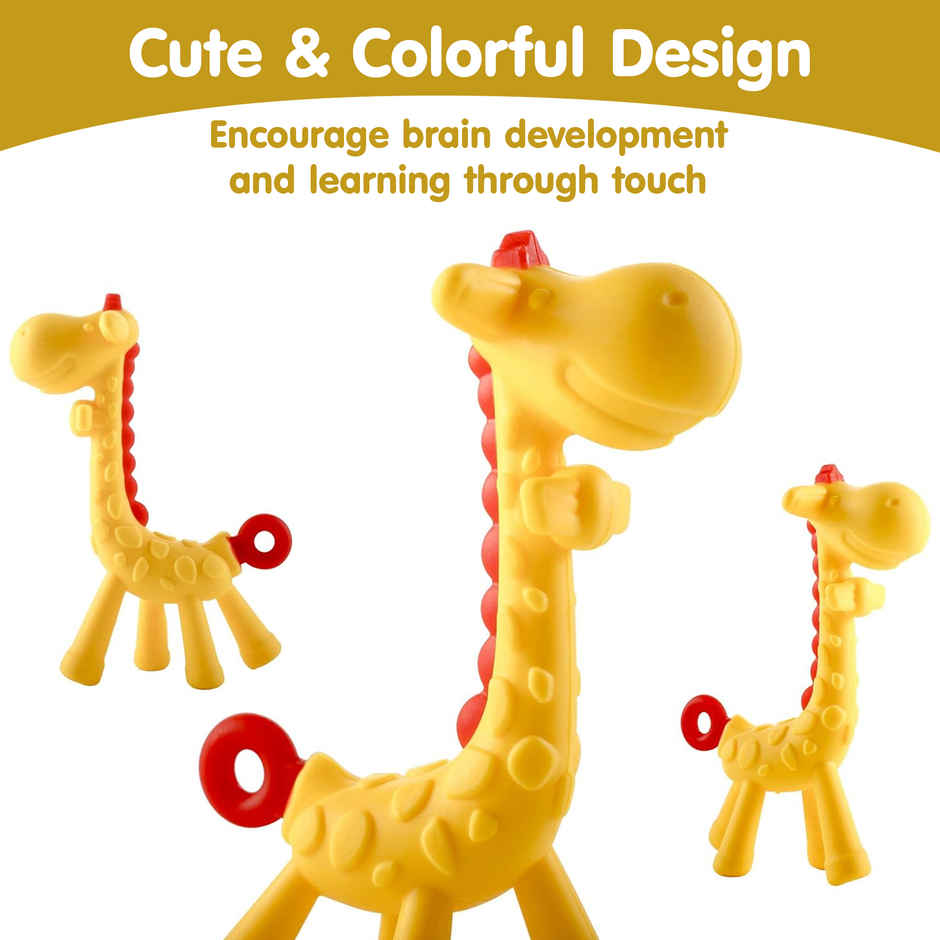 Kidology Giraffe Baby Teether | Yellow & Red