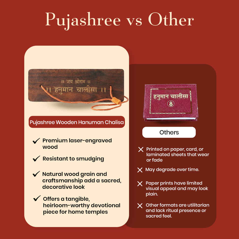 Pujashree Wooden Hanuman Chalisa