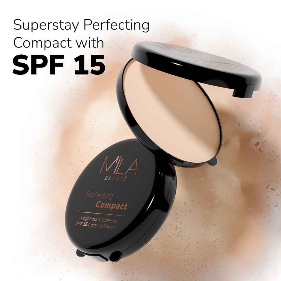 Mila Beaute Perfect Compact Powder Minimise Pores & Finelines Spf 15 - 101 Classic Ivory