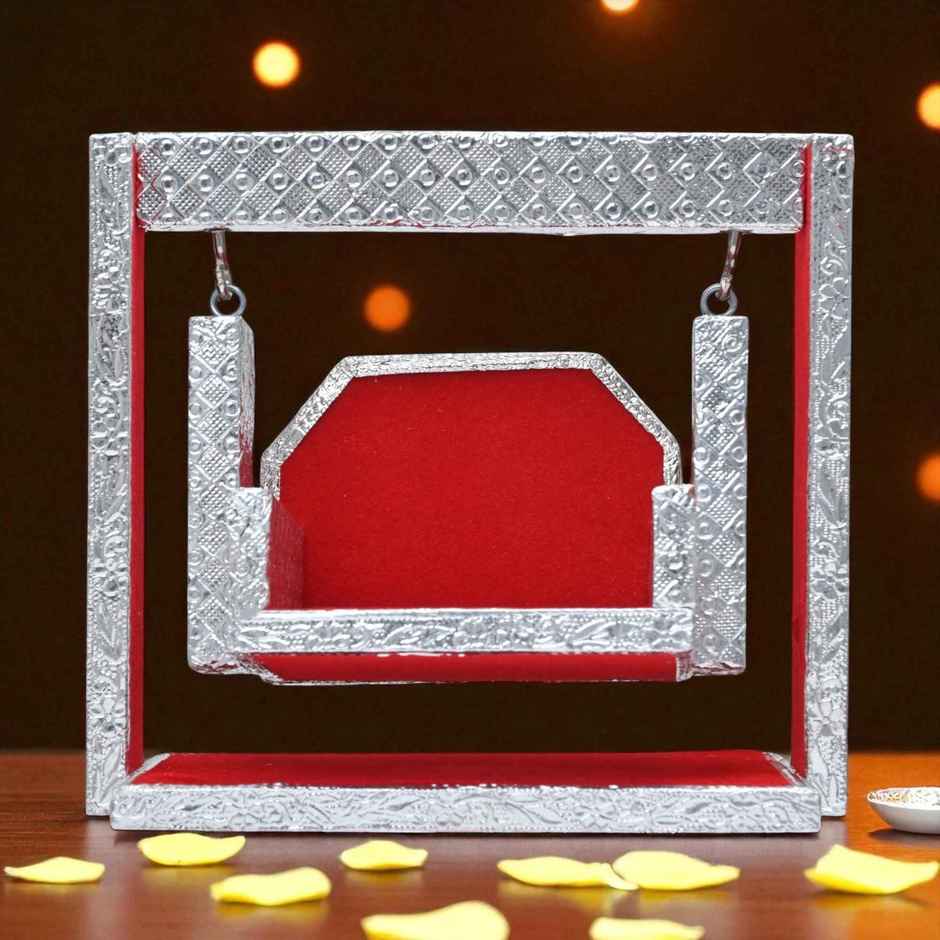 Jhula For Laddu Gopal | Red Aluminium Swing | Mandir & Janmashtami | Krishna Janmashtami