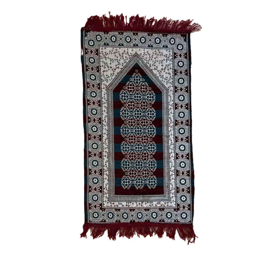 Prayer Worship Mat Maroon and Grey | B-NET