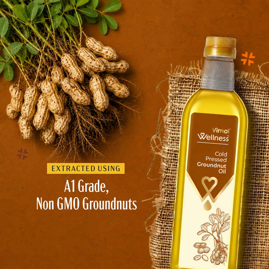 Vimal Wellness Groundnut (Peanut) Cold Pressed Oil | Healthy Cooking Oil