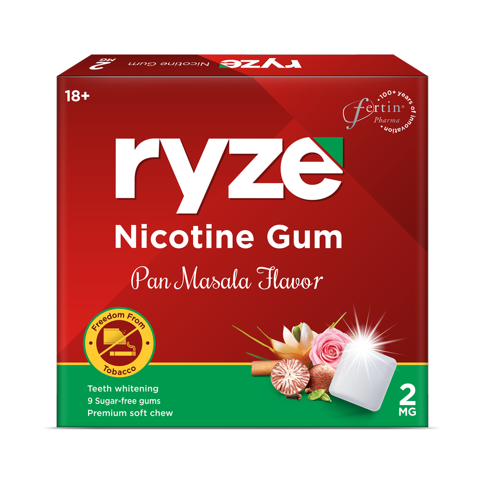 Ryze Paan Masala Nicotine Gum 2MG | 9 Gum Blister