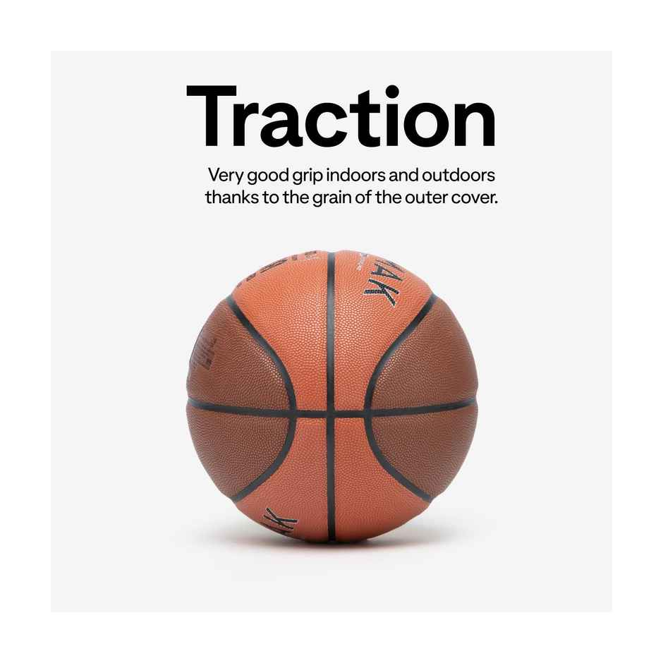 Decathlon | Tarmak Adult Grip Size 7 Basketball - Brown