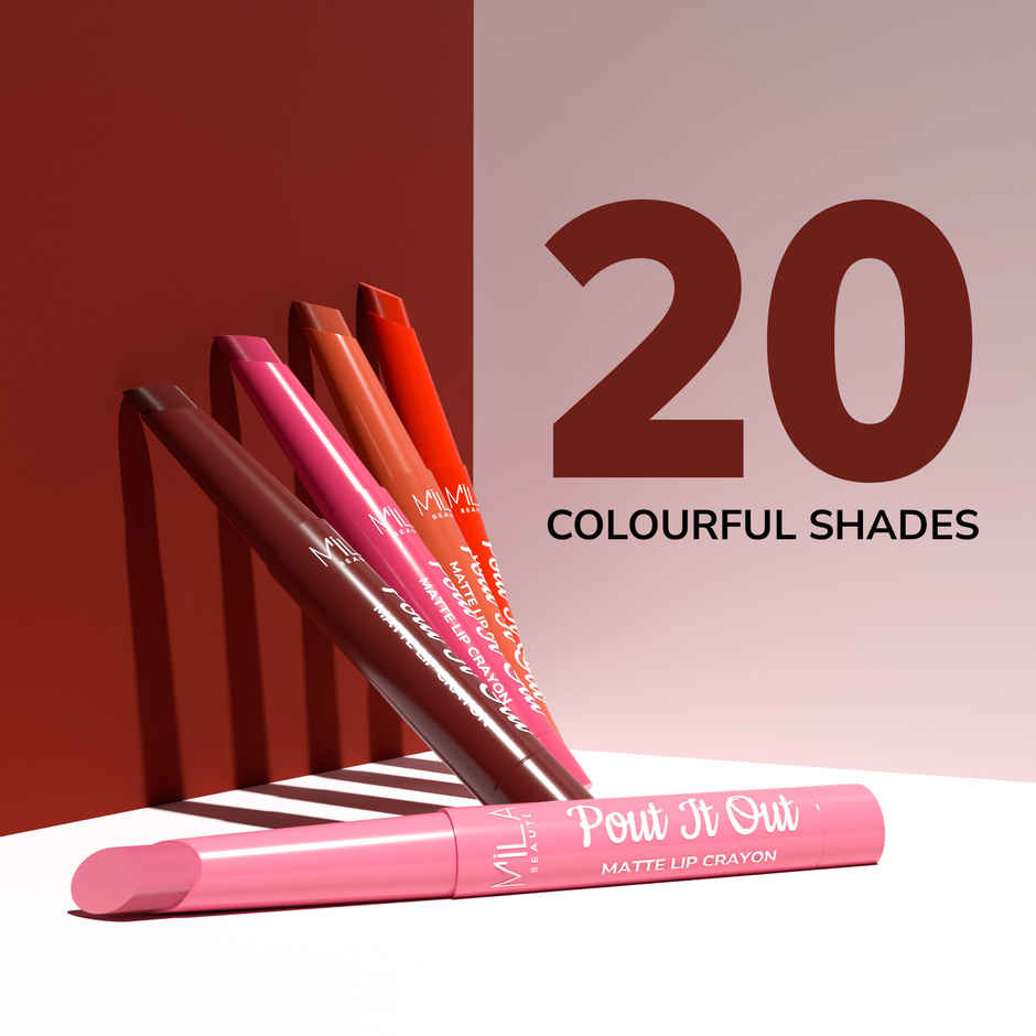Mila Beaute Pout It Out Matte Lip Crayon Highly Pigmented Enriched With Jojoba Oil Anastasia