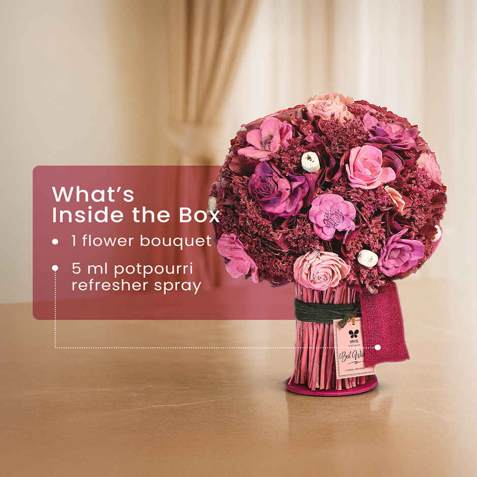 Iris Floral Bouquet with Fragrance Spray