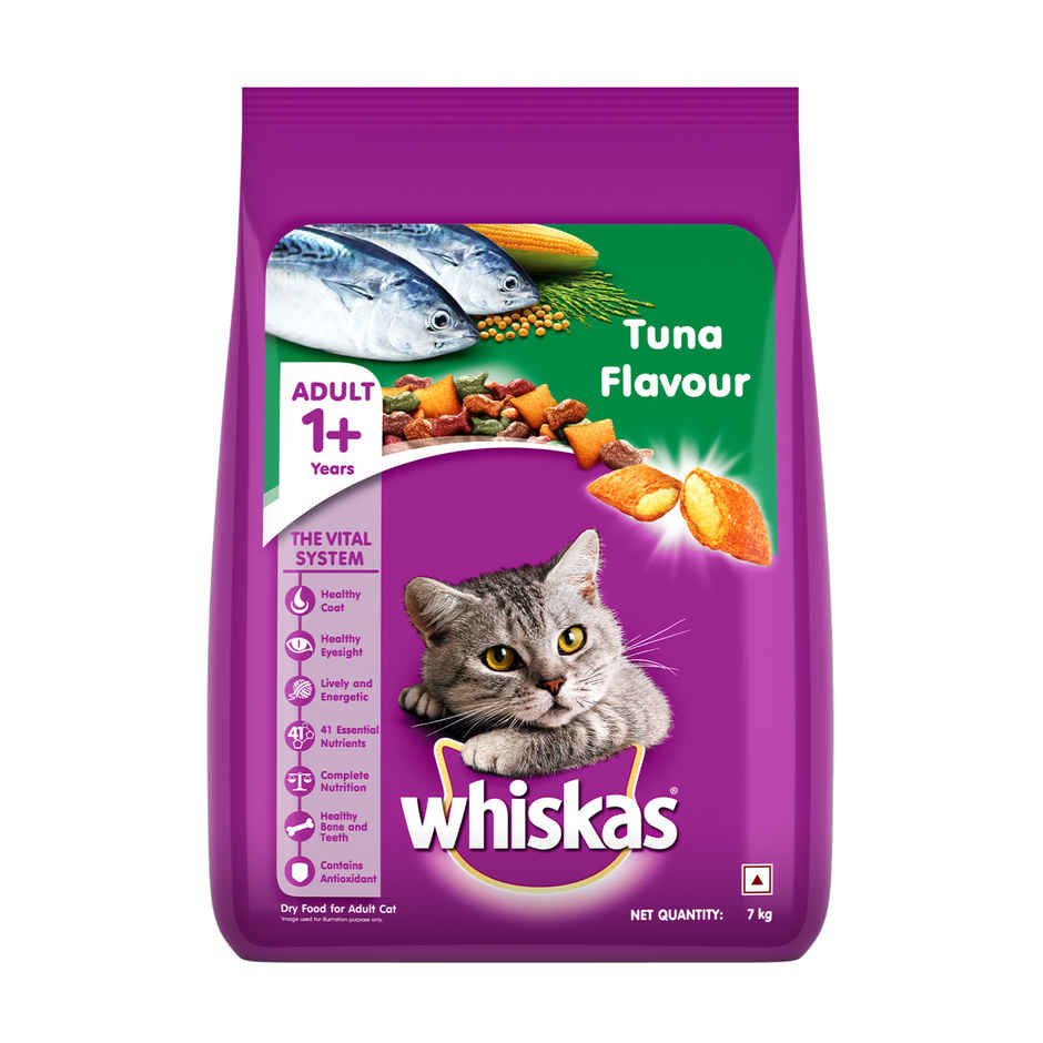 Whiskas Adult (+1 Year) Dry Cat Food Food, Tuna Flavour Pack