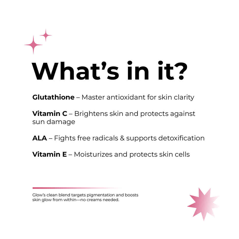 OYB Glow - Skin Brightening with Glutathione, Vitamin C & E | 30 Capsules