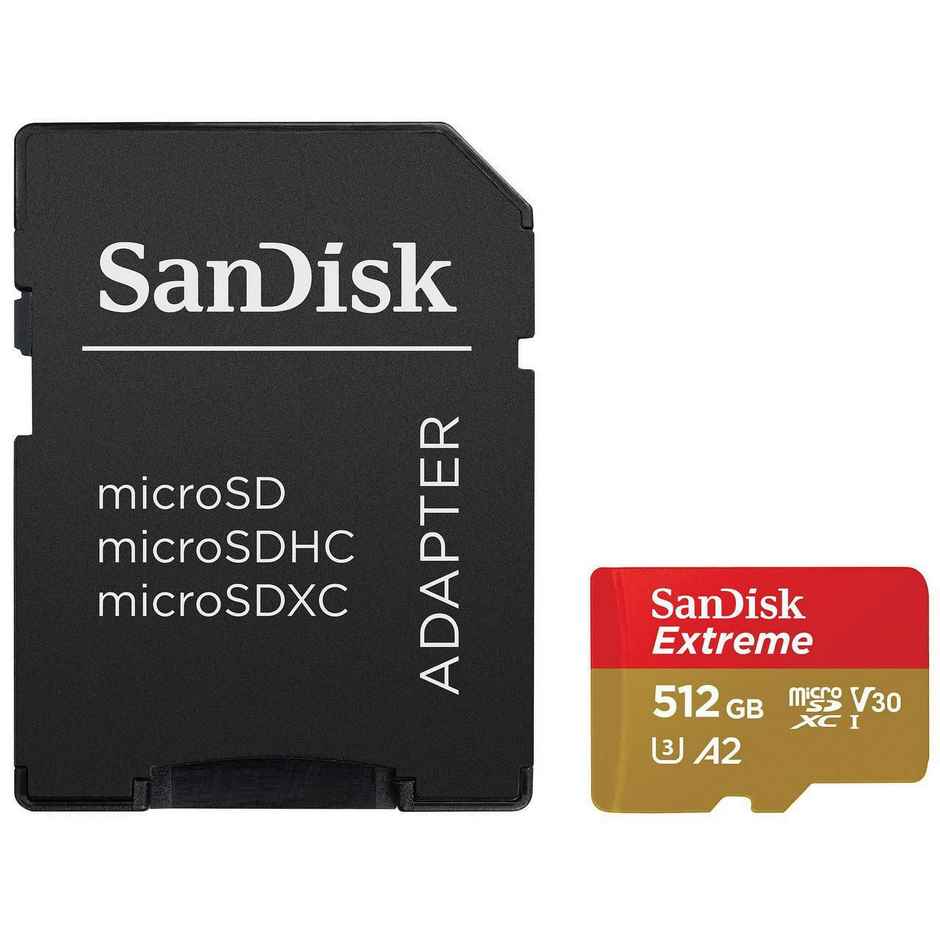 Sandisk Extreme Microsd Uhs I Card 512Gb For 4K Video,190Mb/S Read, 130Mb/S Write