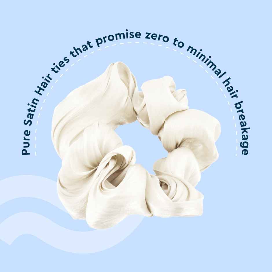 GUBB Satin Scrunchies - White