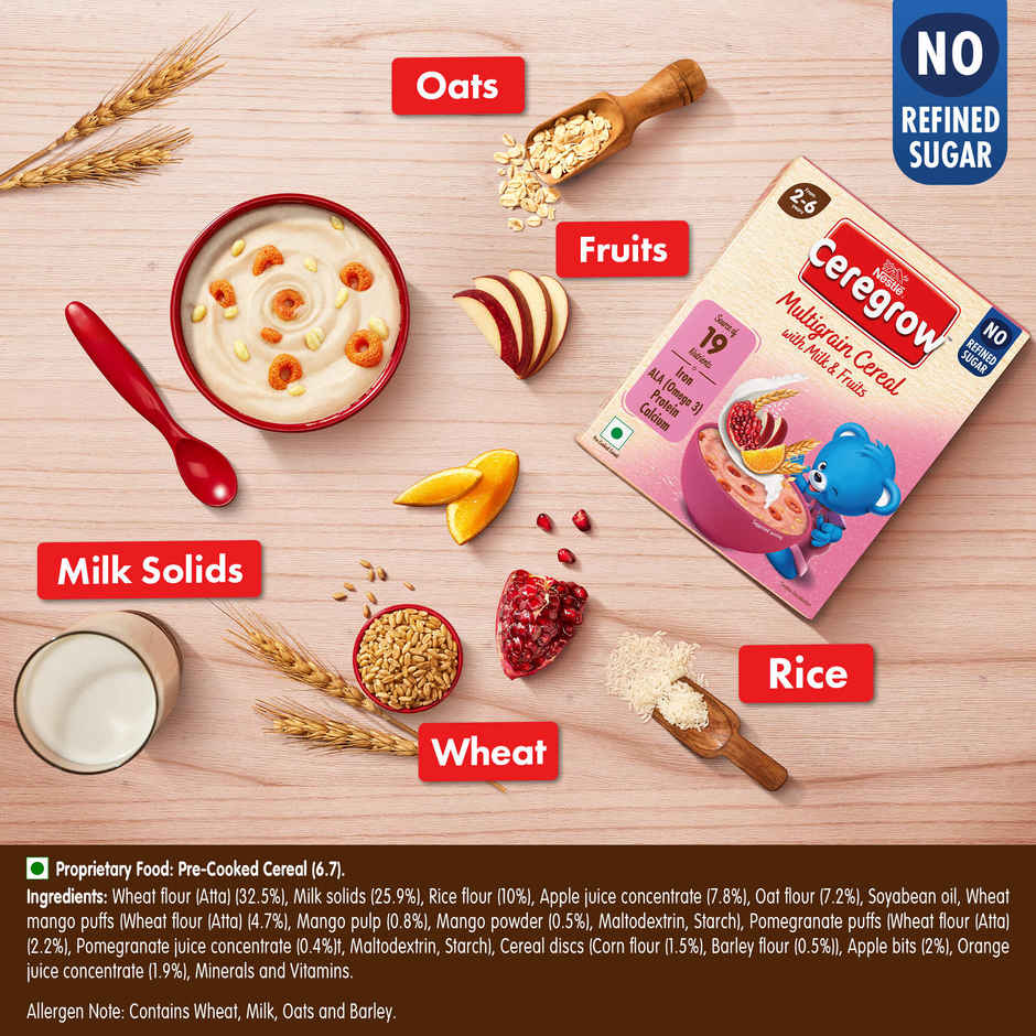 Nestle Ceregrow No Refined Sugar Multigrain Cereal