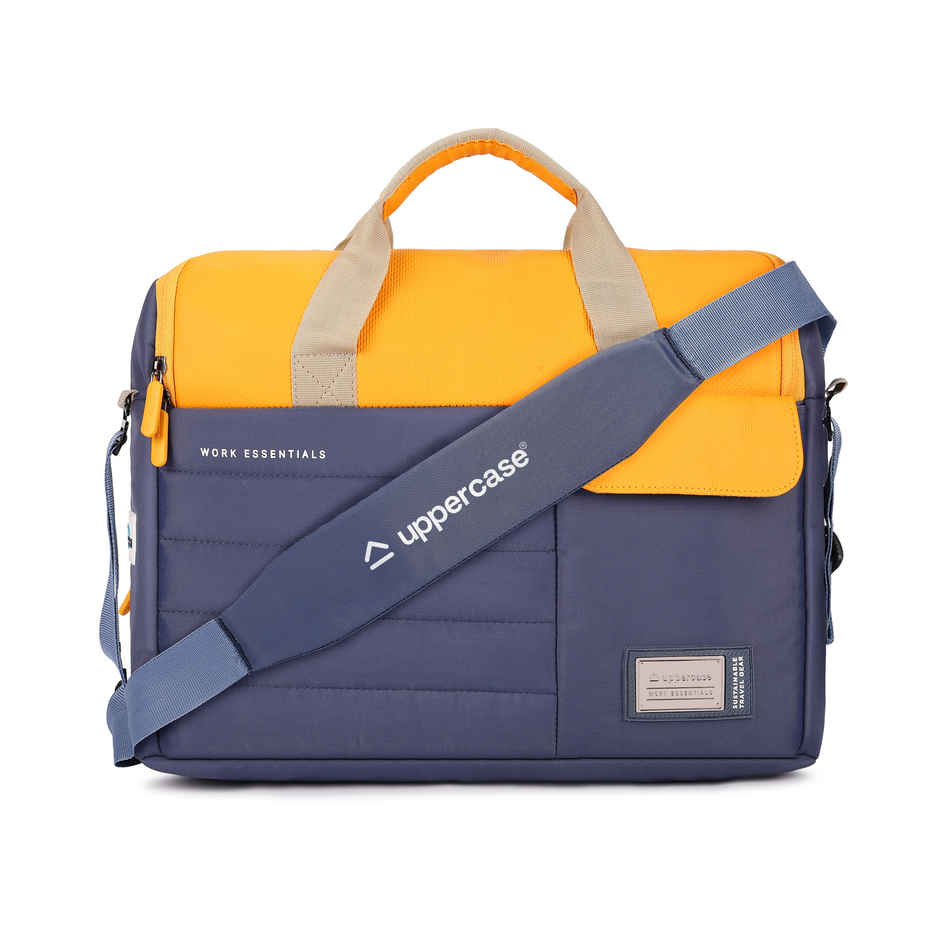 Uppercase Unisex Solid Polyester 15 L Top Handle Messenger Bag | Blue - Free Size