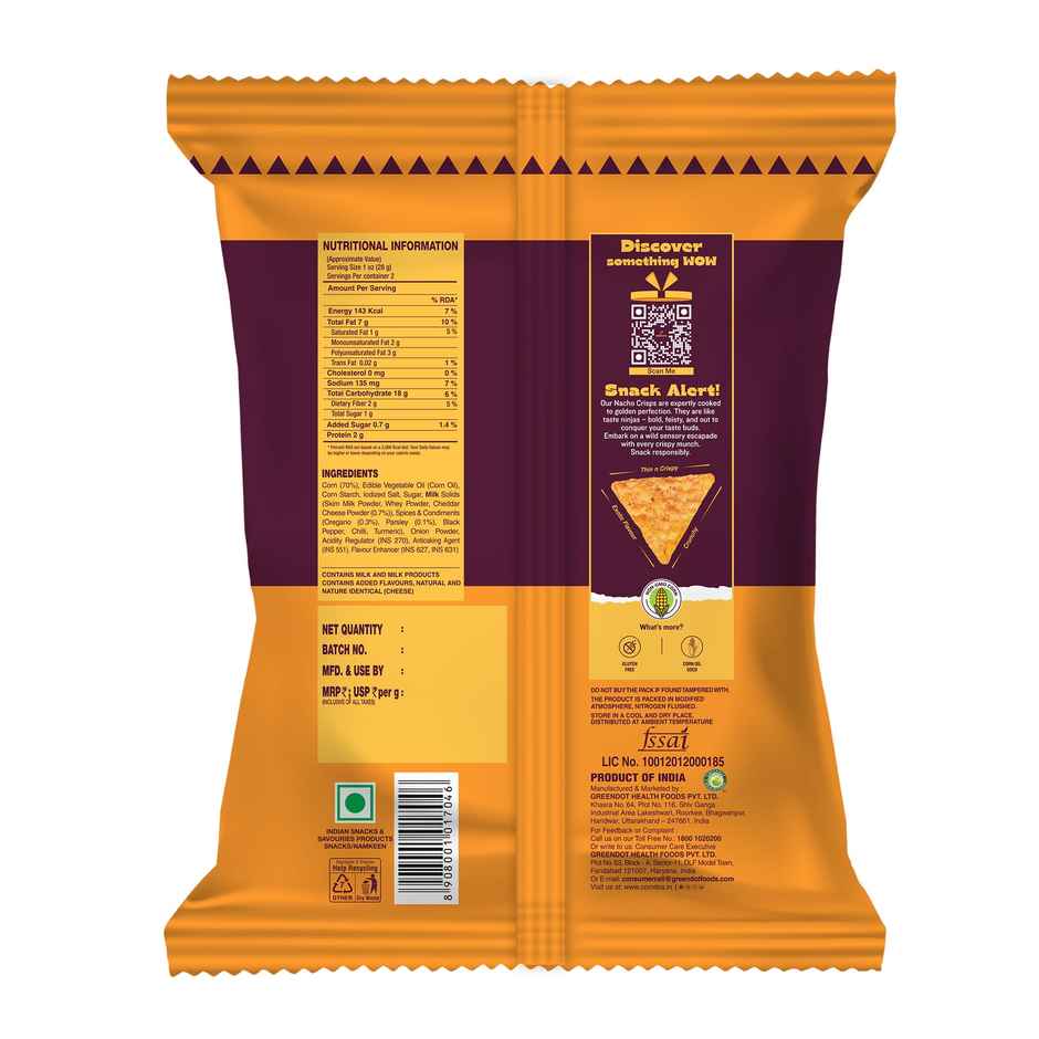 Cornitos Nacho Chips | Cheese And Herbs | Crunchy & Enjoyable