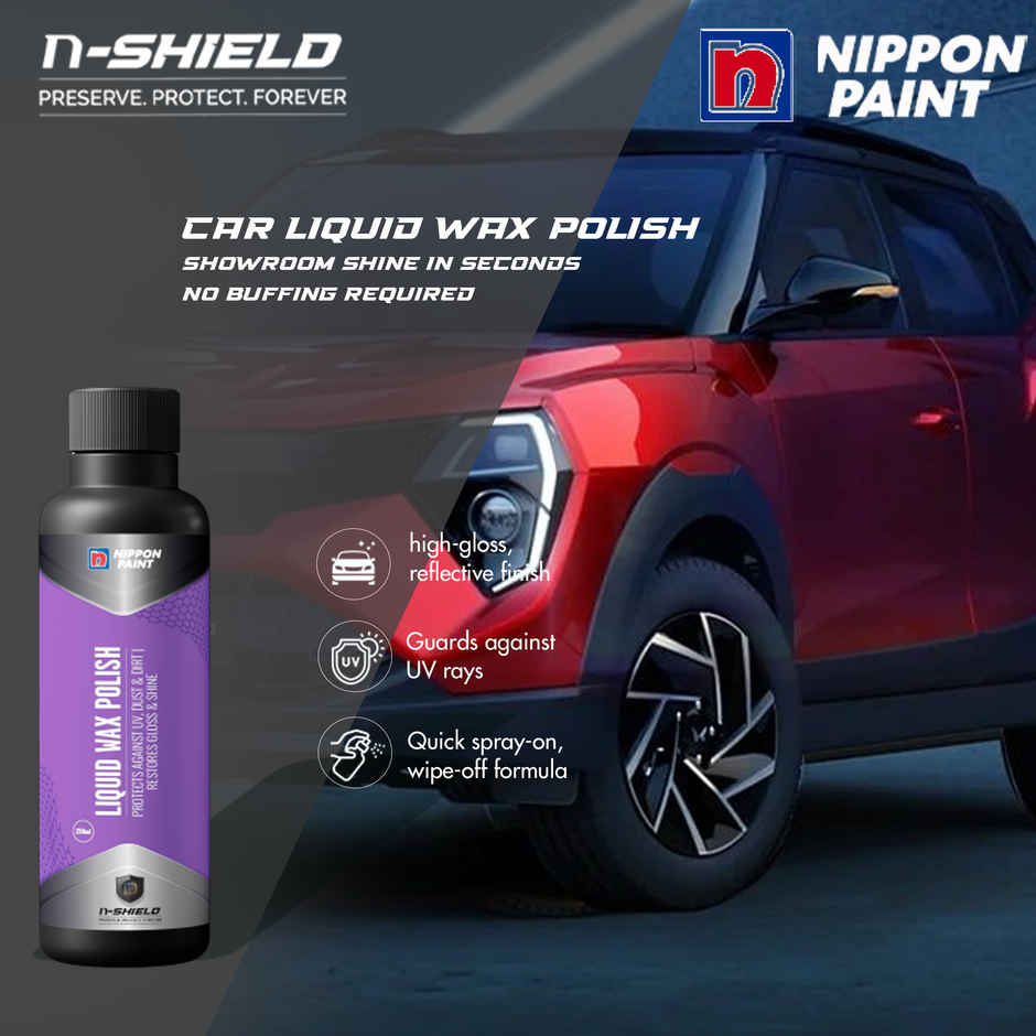 Nippon Paint n-Shield Liquid Wax Polish | Restores Car Paint Gloss, Protects from UV