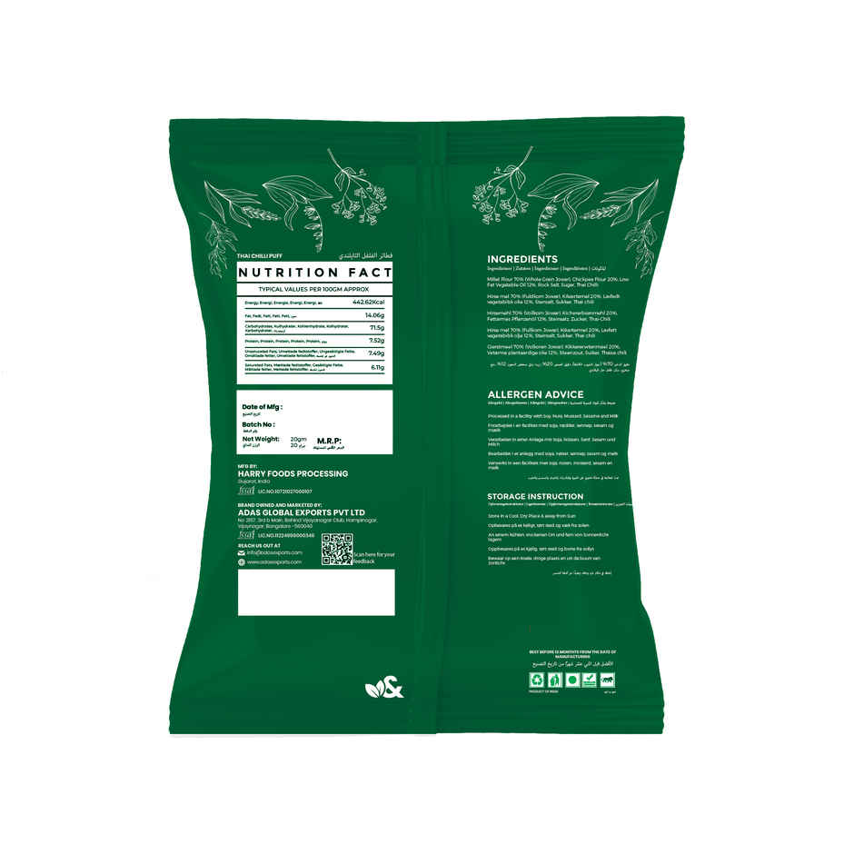 Milleto & Nutto Thai Chilli Millet Puff