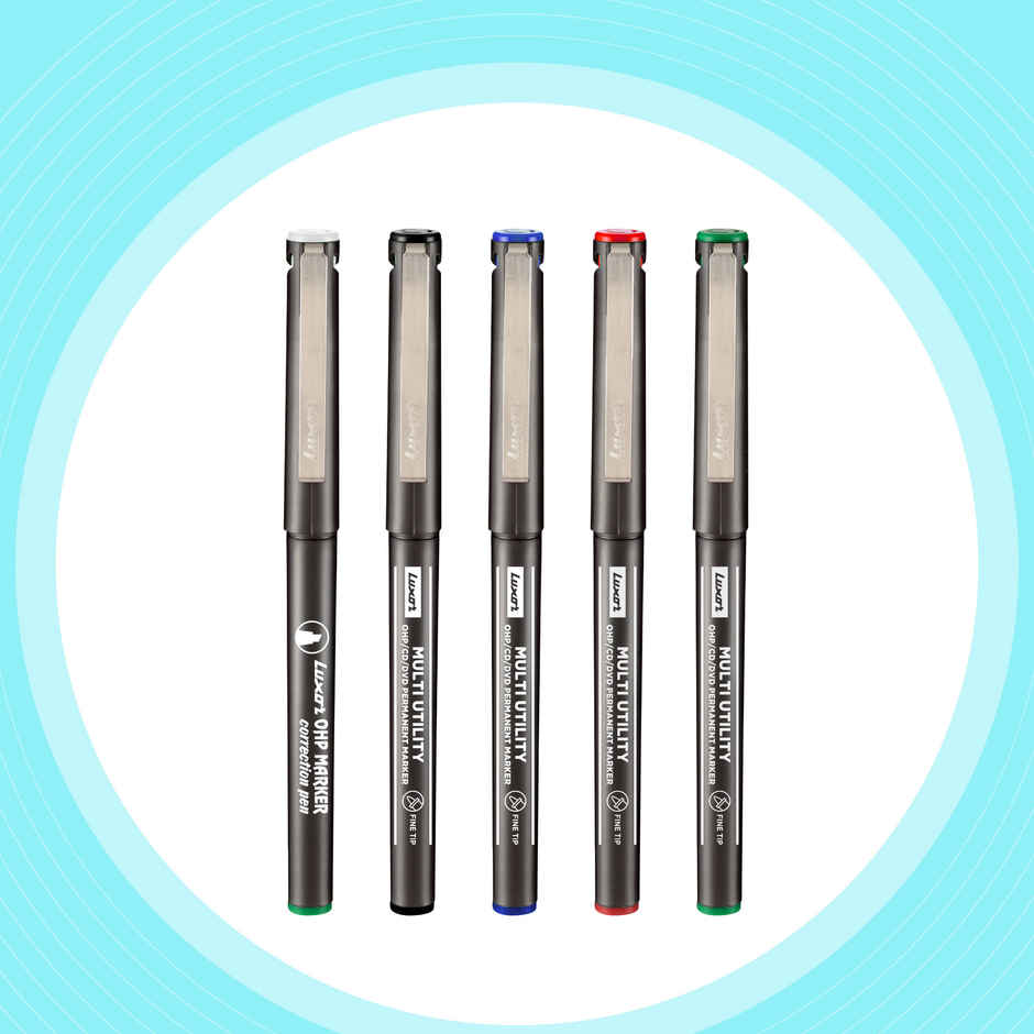 Luxor OHP Marker with Extra Fine Tip Pack of 5 Colours