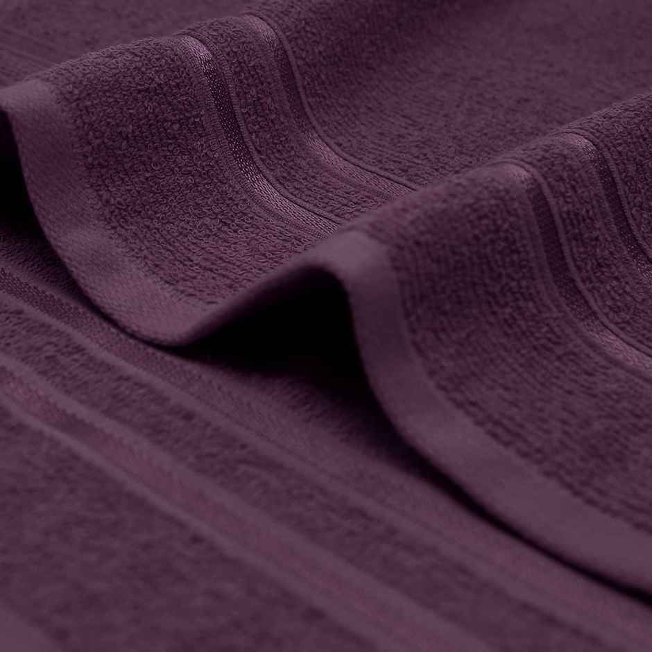 Mytrident Cotton Hand Towel | 400 GSM | Gym Towel Set - Black Currant