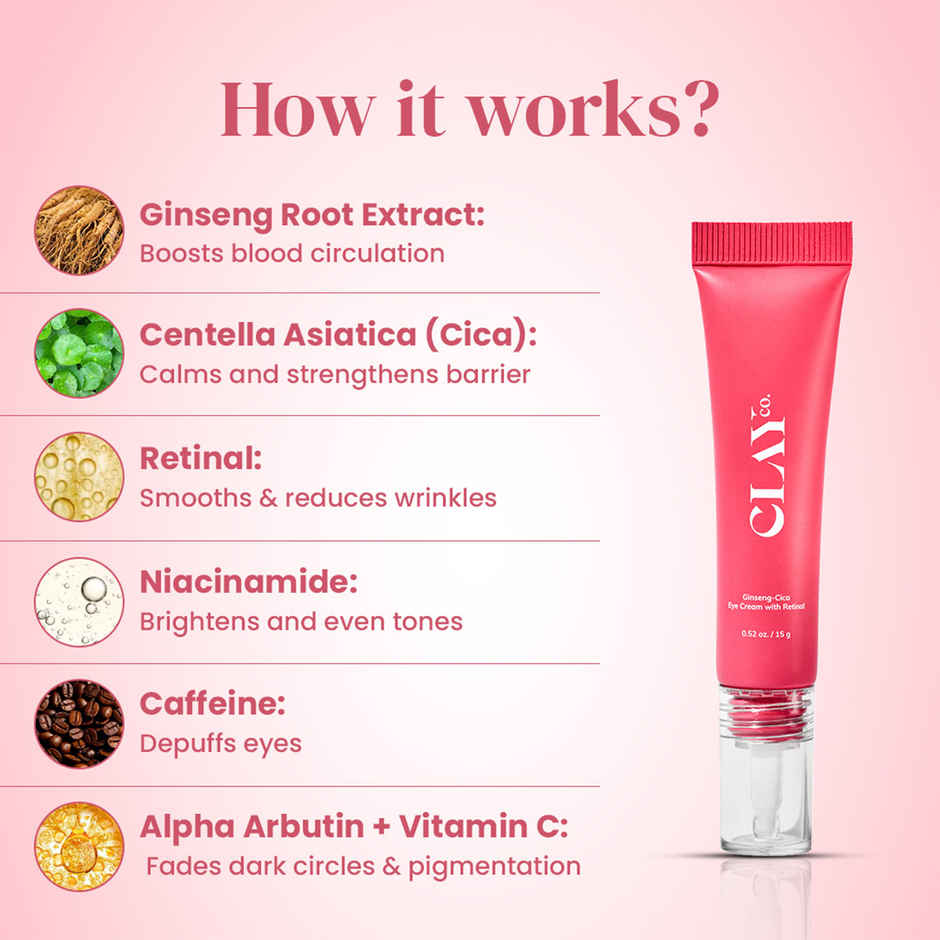 Clayco Ginseng Cica Eye Cream With Retinal