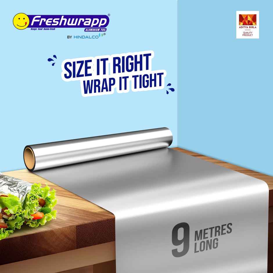 Hindalco Fresh wrapp Aluminium Foil - 9 meter