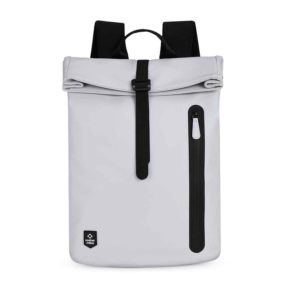 Nasher Miles Chelsea 28 L Top-open, Polyurethane Laptop Backpack for College and School- Grey
