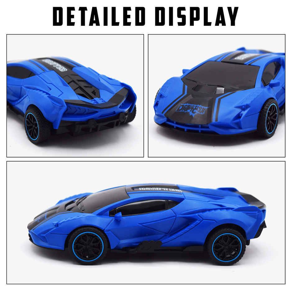 SEEDO No Battery Mechanical Power Friction Drift Cars | Blue