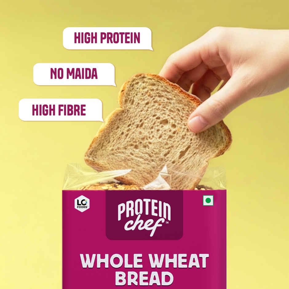 Protein Chef 38g Protein Whole Wheat Bread (No Maida Atta )