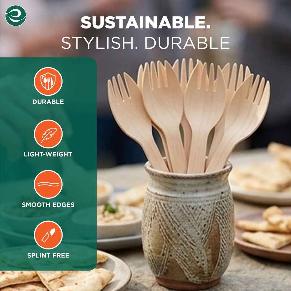 Eco Soul 160mm | 50 Count | Disposable Spork