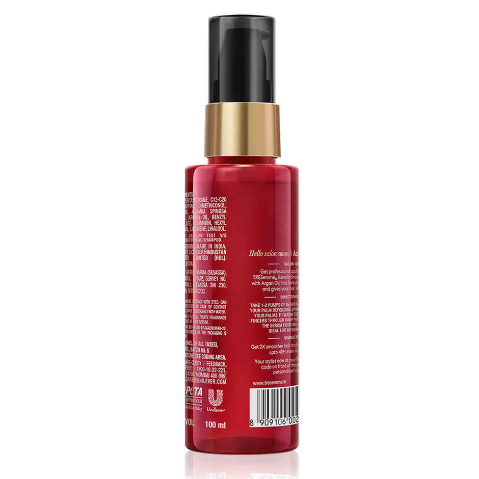 TRESemme Keratin Smooth Anti-Frizz Hair Serum, Smoothens Dry & Frizzy Hair
