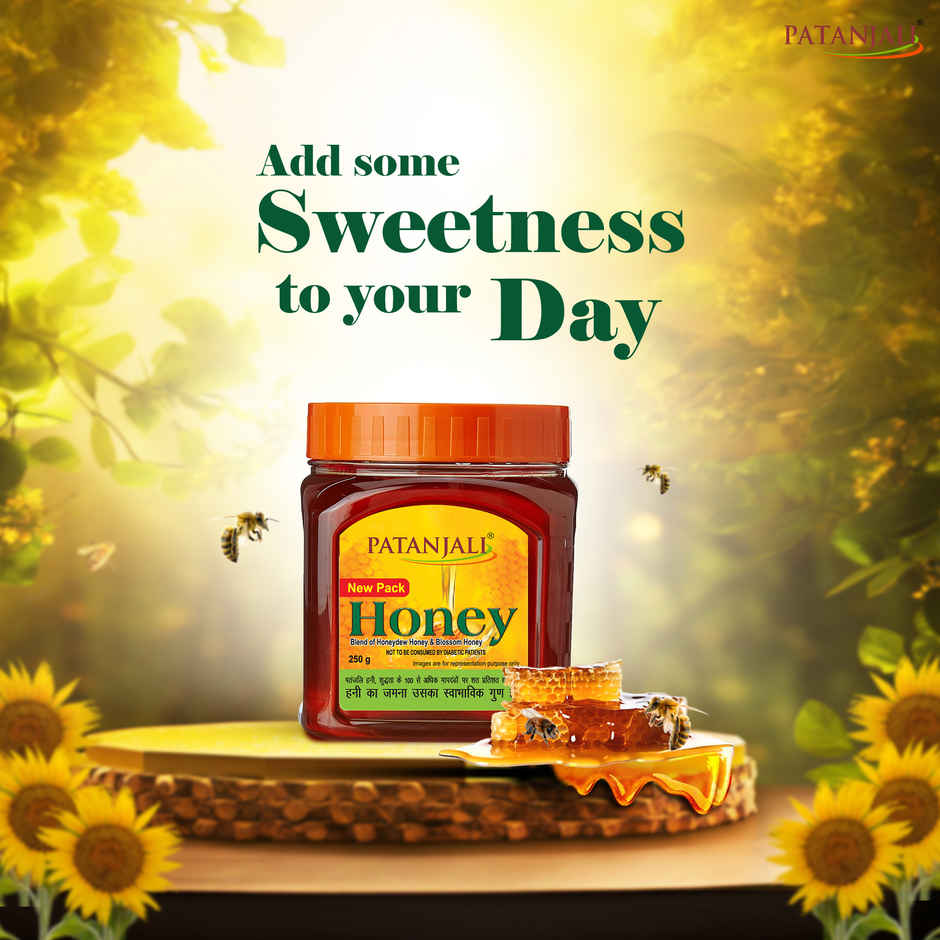 Patanjali Pure Natural Honey- No Added Sugar
