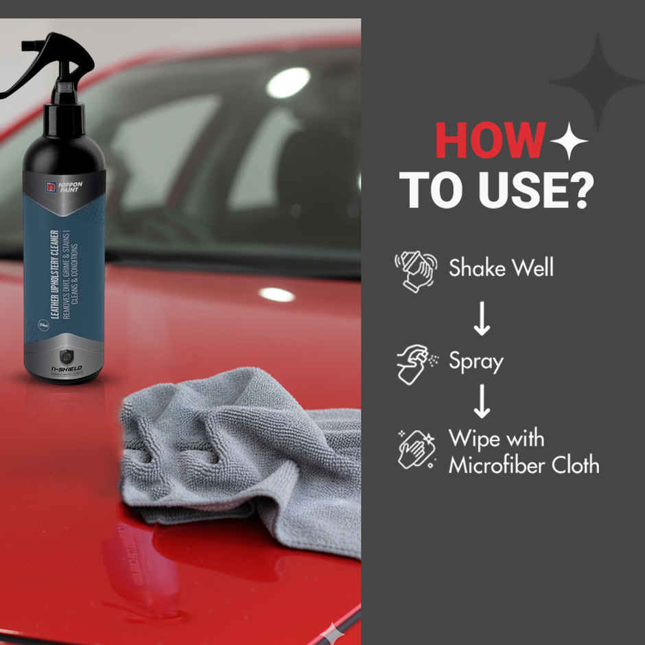 Nippon Paint n-Shield Leather Upholstery Cleaner | Suitable for Car Seats Sofas Bags