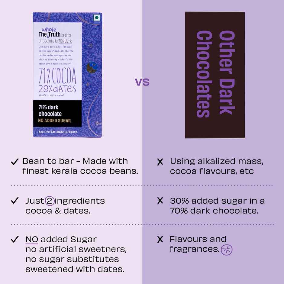 The Whole Truth 71% Dark Chocolate | Rich & Chocolatey