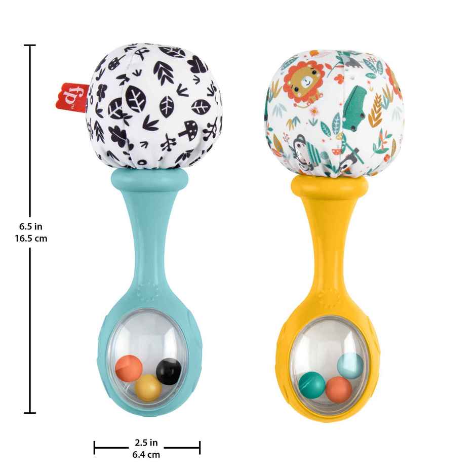 Fisher Price Baby Rattle n Rock Maracas Toys for Infants 3above Months High Contrast
